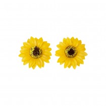 4 FLEURS TOURNESOL ARTIFICIEL 5CM JAUNE