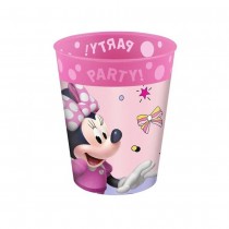 4 GOBELETS RÉUTILISABLES MINNIE 25CL ROSE