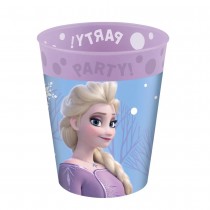 4 GOBELETS RÉUTILISABLES REINE DES NEIGES 25CL VIOLET