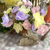 4 LAPINS BOIS FICELLE NATURE