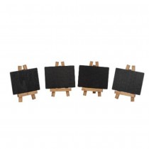 4 MARQUE-PLACES CHEVALET ARDOISE 7X8CM NOIR