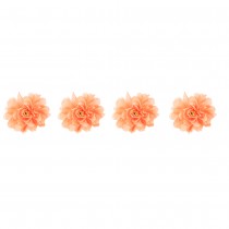 4 PIVOINES ARTIFICIELS 9X9CM CORAIL