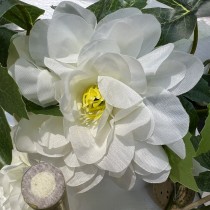 4 PIVOINES ARTIFICIELS 9X9CM CRÈME