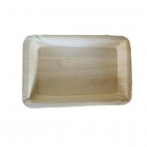 4 PLATEAUX BIODÉGRADABLES EN PALMIER ARECA 25X15CM