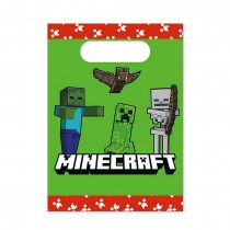 4 SACHETS PAPIER MINECRAFT JEUX VIDÉO 22X16CM