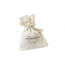 4 SACHETS TOILE JUTE COMMUNION ARGENT