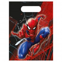 4 SACS CADEAUX PAPIER SPIDERMAN WORLD WEBS 16X23CM