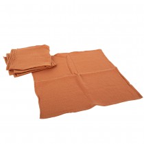 4 SERVIETTES GAZE DE COTON LAVABLE 40CM TERRACOTTA