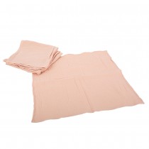 4 SERVIETTES GAZE DE COTON LAVABLE 40CM VIEUX ROSE