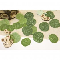 40 FEUILLES EUCALYPTUS TISSU VERT