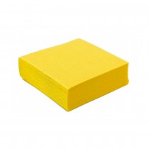 40 SERVIETTES COCKTAIL PAPIER 25CM JAUNE