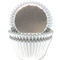 45 CAISSETTES CUPCAKE ARGENTÉES 7X3CM