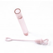 48 FLACONS BULLES DE SAVON CŒUR 10CM ROSE