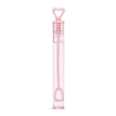 48 FLACONS BULLES DE SAVON C?\'UR 10CM ROSE