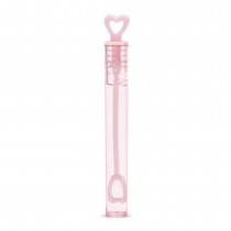 48 FLACONS BULLES DE SAVON C?\'UR 10CM ROSE
