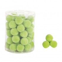 48 POMPONS VERT CLAIR 2CM