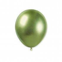 5 BALLONS BIO SHINY BRILLANT 33CM VERT DORÉ