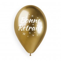 5 BALLONS BIO SHINY BRILLANT RETRAITE 33CM OR