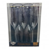 5 FLÛTES 175 ML PREMIUM TRANSPARENT ET OR
