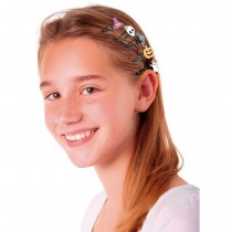 5 PINCES À CHEVEUX FANTAISIE MOTIFS HALLOWEEN