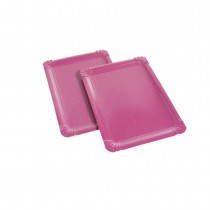 5 PLATEAUX EN CARTON 24X33CM - FUCHSIA