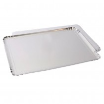 5 PLATS DE SERVICE TRAITEUR 28X42CM ARGENT 