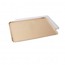 5 PLATS TRAITEUR CARTON 19X28CM OR