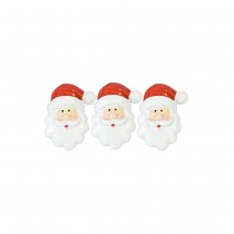 5 STICKERS TÊTE PÈRE NOËL RÉSINE DÉCO