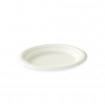 50 ASSIETTES RONDES CANNE À SUCRE 18CM BLANC