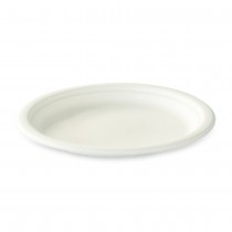 50 ASSIETTES RONDES CANNE À SUCRE 23CM BLANC