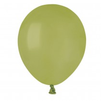 50 BALLONS LATEX BIO 13CM VERT OLIVE