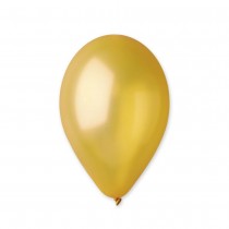 50 BALLONS LATEX MÉTALLISÉS BIO 30CM OR JAUNE