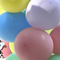 50 BALLONS LATEX PASTEL MULTICOLORE BIO 3