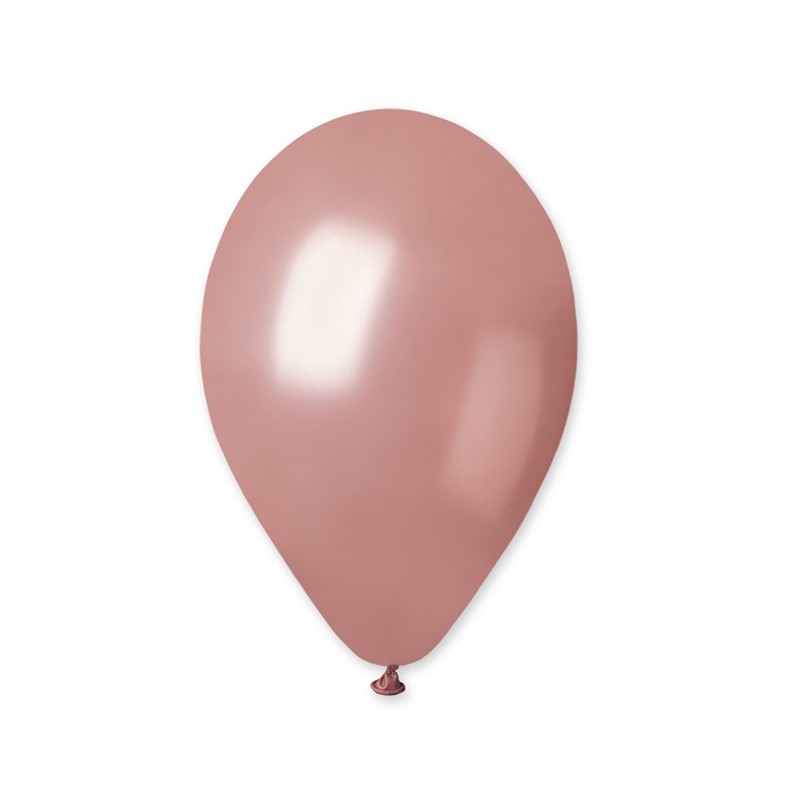 50 BALLONS LATEX MÉTALLISÉS BIO 30CM ROSE GOLD