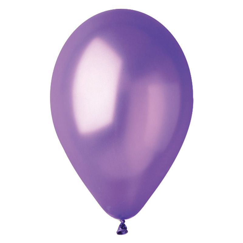 50 BALLONS LATEX MÉTALLISÉS BIO 30CM VIOLET