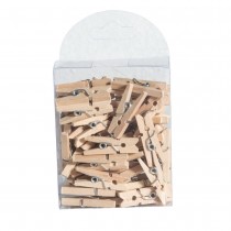 50 MINI PINCES A LINGE 2.5CM NATURE