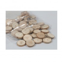 50 RONDINS DE BOIS NATUREL DE 3 À 5 CM