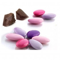 500 GRS DRAGÉES CHOCOLAT ROSE-FUCHSIA-PRUNE-PARME