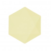 6 ASSIETTES BIO HEXAGONAL 20.8CM JAUNE PASTEL