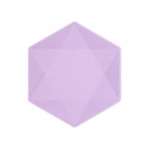 6 ASSIETTES BIO HEXAGONAL 20.8CM LILAS PASTEL