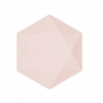 6 ASSIETTES BIO HEXAGONAL 20.8CM ROSE PASTEL