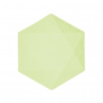 6 ASSIETTES BIO HEXAGONAL 20.8CM VERT PASTEL