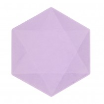 6 ASSIETTES BIO HEXAGONAL 26.1CM LILAS PASTEL