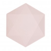 6 ASSIETTES BIO HEXAGONAL 26.1CM ROSE PASTEL