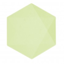 6 ASSIETTES BIO HEXAGONAL 26.1CM VERT PASTEL