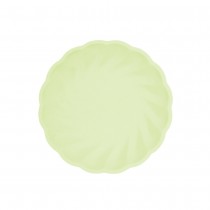 6 ASSIETTES BIO ROND FESTON 18.8CM VERT PASTEL