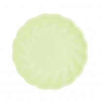 6 ASSIETTES BIO ROND FESTON 22.9CM VERT PASTEL