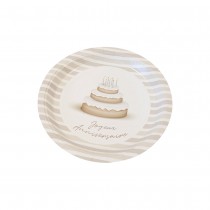 6 ASSIETTES CARTON ANNIVERSAIRE DOUCEUR 23CM