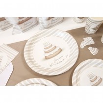 6 ASSIETTES CARTON ANNIVERSAIRE DOUCEUR 23CM