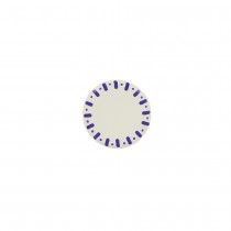 6 ASSIETTES CARTON RAYÉ DOLCE VITA 18CM BLEU BLANC